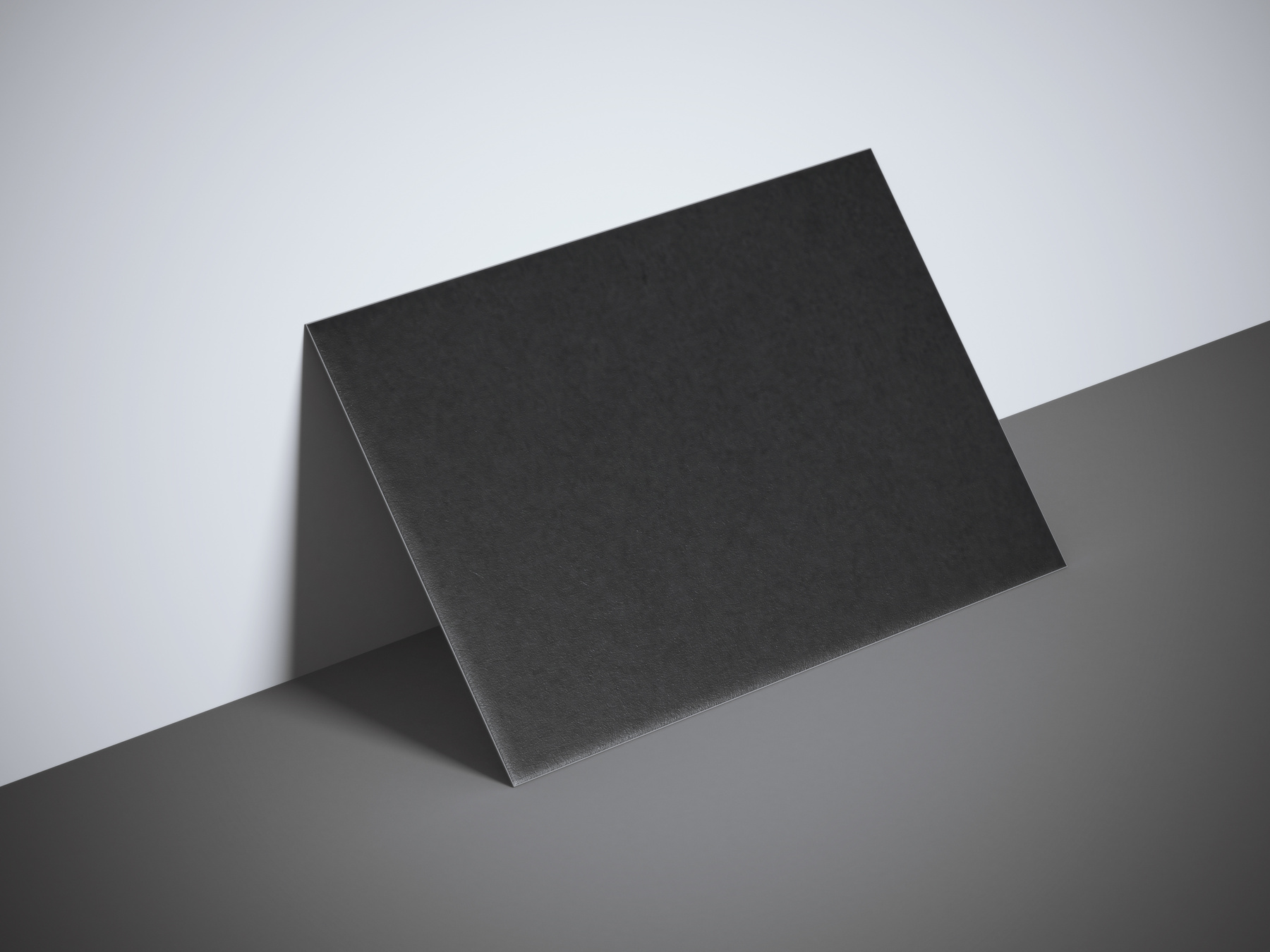 Black empty business card